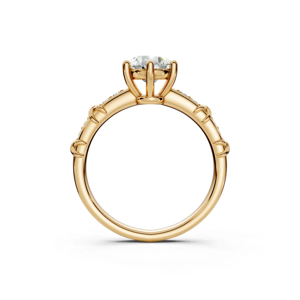 2 Vivre Features Solitary Four Prong Low Profile Bead Bright 1 2 coverage round 3ct