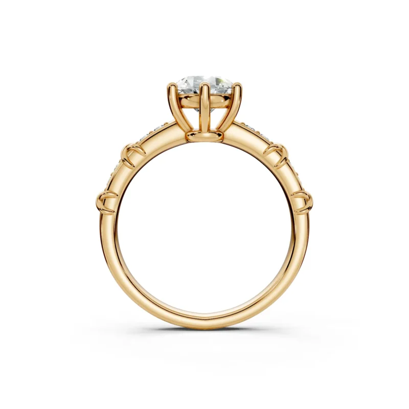 2 Vivre Features Solitary Four Prong Low Profile Bead Bright 1 2 coverage round 3ct