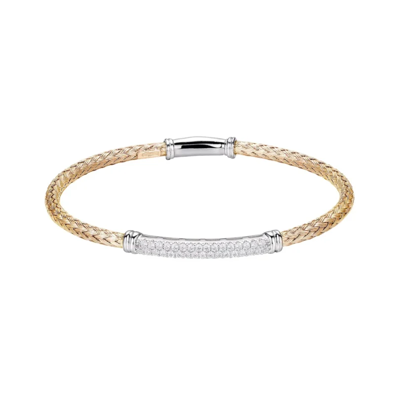 4 Refined Interwoven Textured Bangle