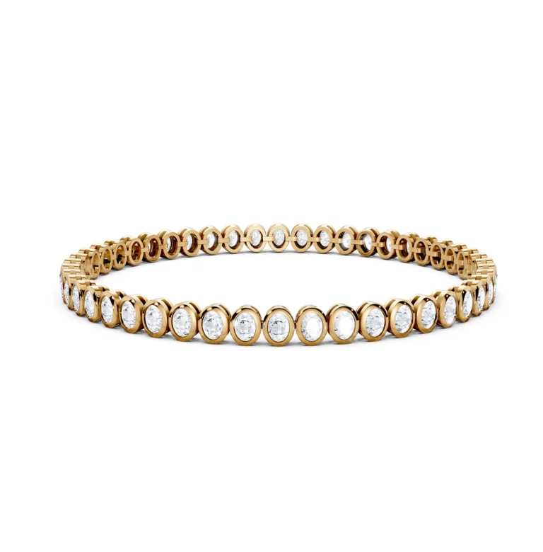 4 Tennis Bezel Round Basket North South oval