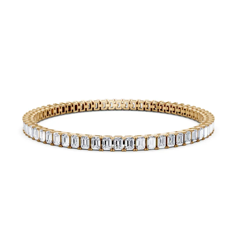 4 Tennis Four Prong Square Basket North South emerald