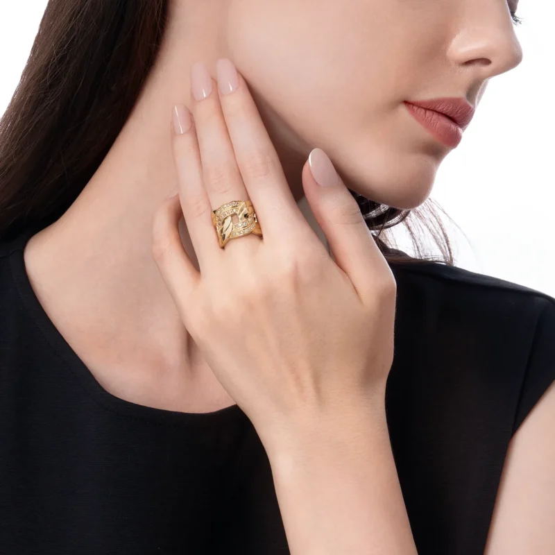 5 Interwoven Dazzle ring