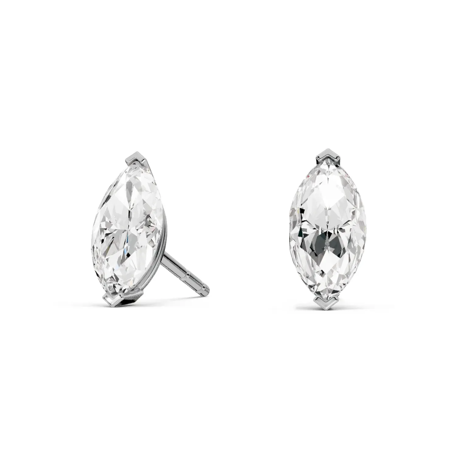 5 Solitary V Prong Basket Single Band earring marquise 5 Solitary V Prong Basket Single Band earring marquise