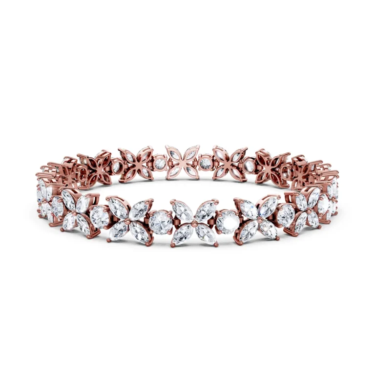 5 Tennis Combo Prong Setting 3 row Adaptive Basket round marquise