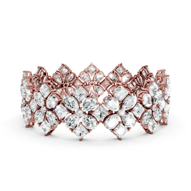 5 Tennis Combo Prong Setting 5 row Adaptive Basket pear princess round