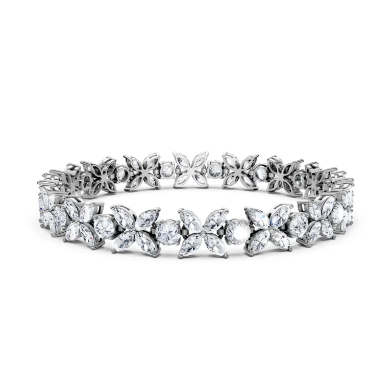 6 Tennis Combo Prong Setting 3 row Adaptive Basket round marquise