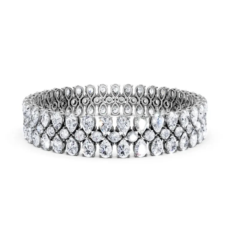 6 Tennis Combo Prong Setting 3 row Adaptive Basket round pear