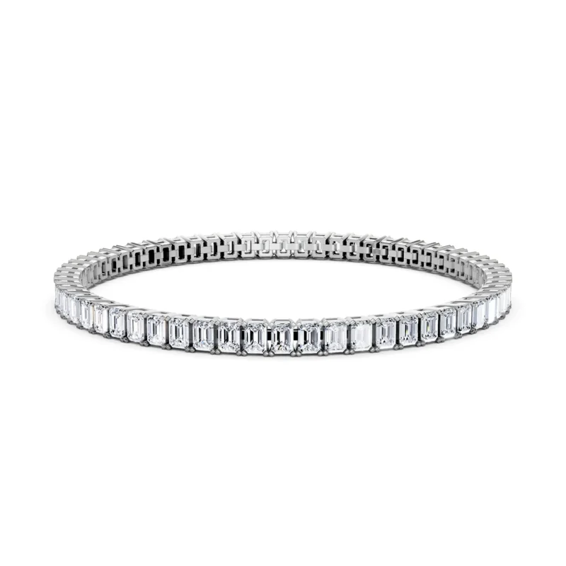 6 Tennis Four Prong Square Basket North South emerald