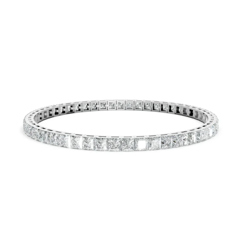 6 Tennis Hidden Bezel Square Basket princess