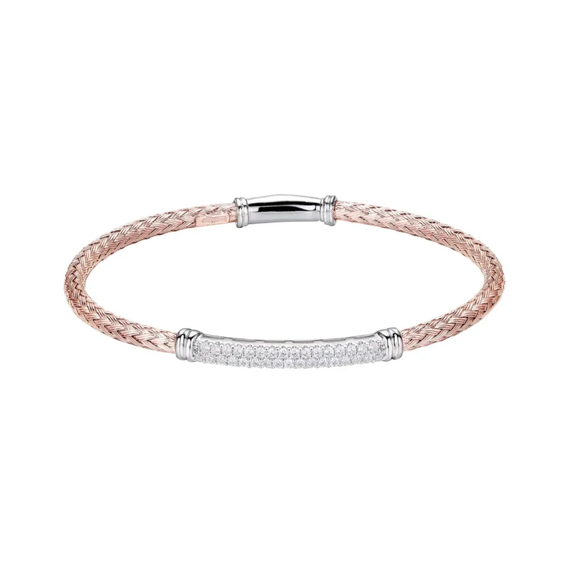 8 Refined Interwoven Textured Bangle