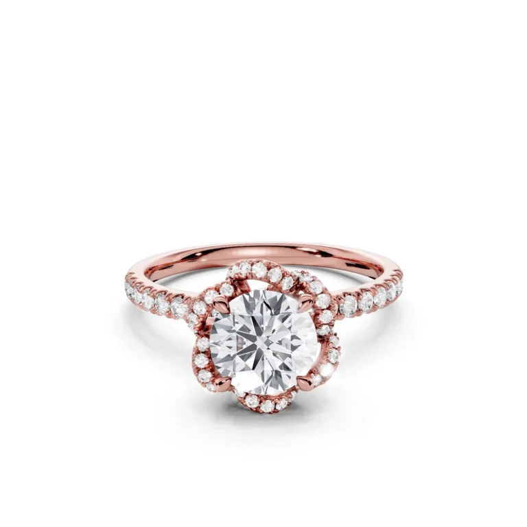 9 Vivre Features Halo Four Prong Outstanding Profile U Pavé 1 2 coverage round 1ct