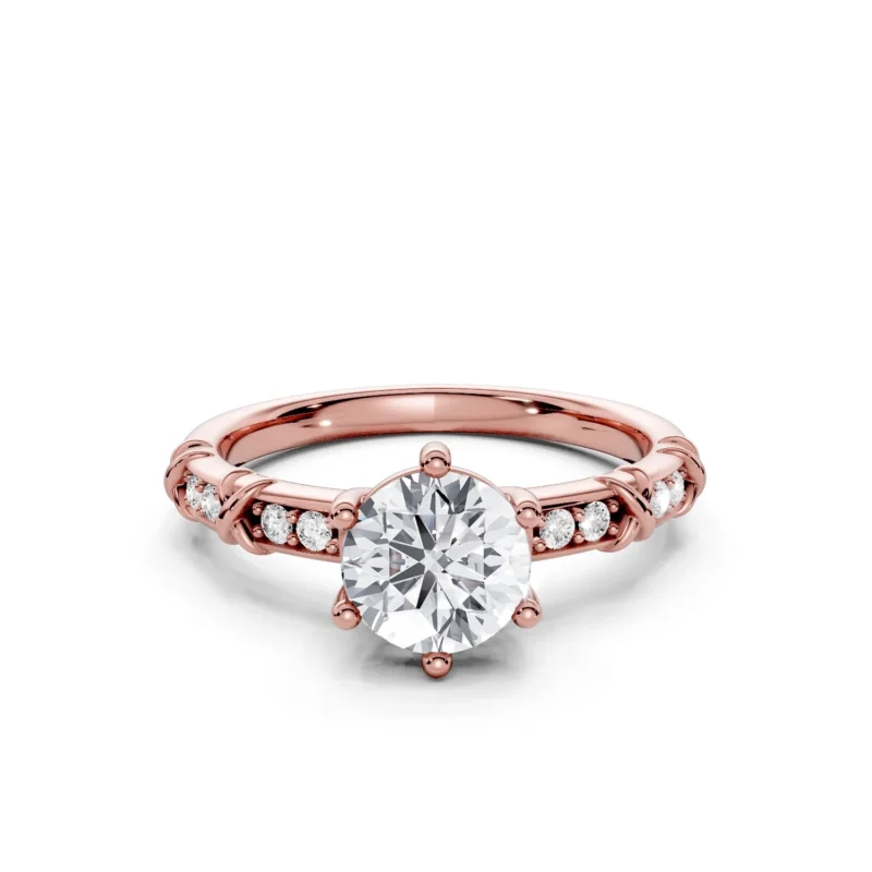 9 Vivre Features Solitary Four Prong Low Profile Bead Bright 1 2 coverage round 3ct