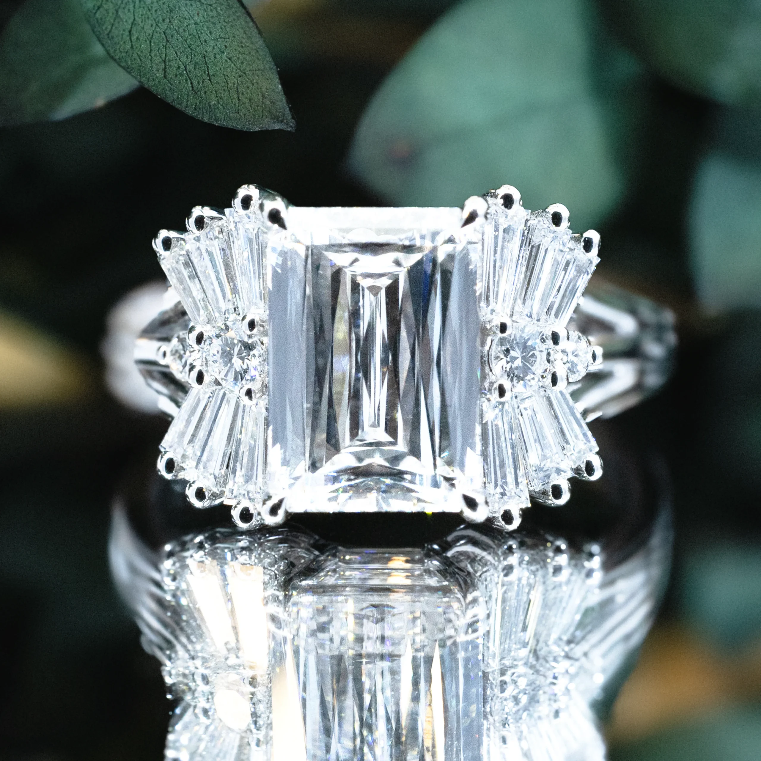 14 Solitary Fashion Four Prong Cathedral Standard Profile Solitaire Comfort Emerald Criss Cut engagement 14 Solitary Fashion Four Prong Cathedral Standard Profile Solitaire Comfort Emerald Criss Cut engagement