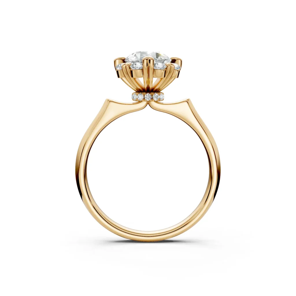 2 Vivre Features Halo Hidden Halo Heart Prong Outstanding Profile Solitaire Knife db 1ct