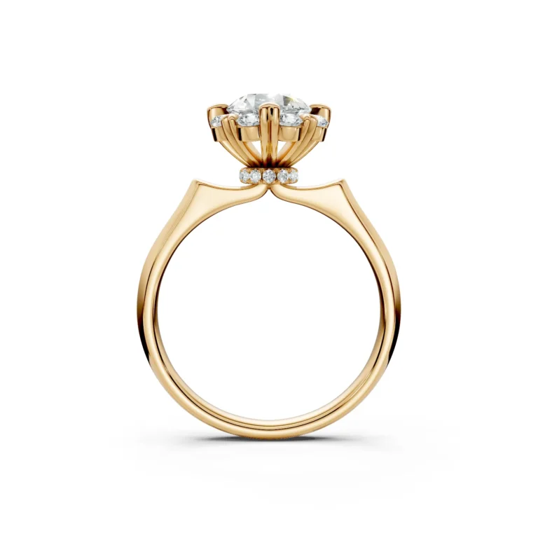 2 Vivre Features Halo Hidden Halo Heart Prong Outstanding Profile Solitaire Knife db 1ct