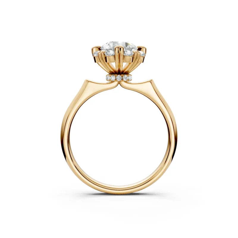 2 Vivre Features Halo Hidden Halo Heart Prong Outstanding Profile Solitaire Knife db 1ct