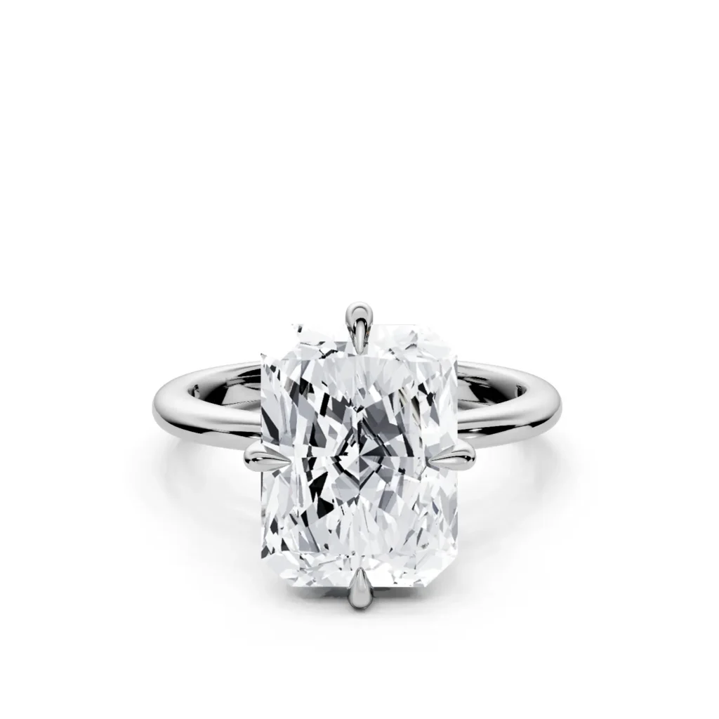 5 new Solitary Four Prong Light Pass Standard Profile Solitaire Standard emerald engagement ring