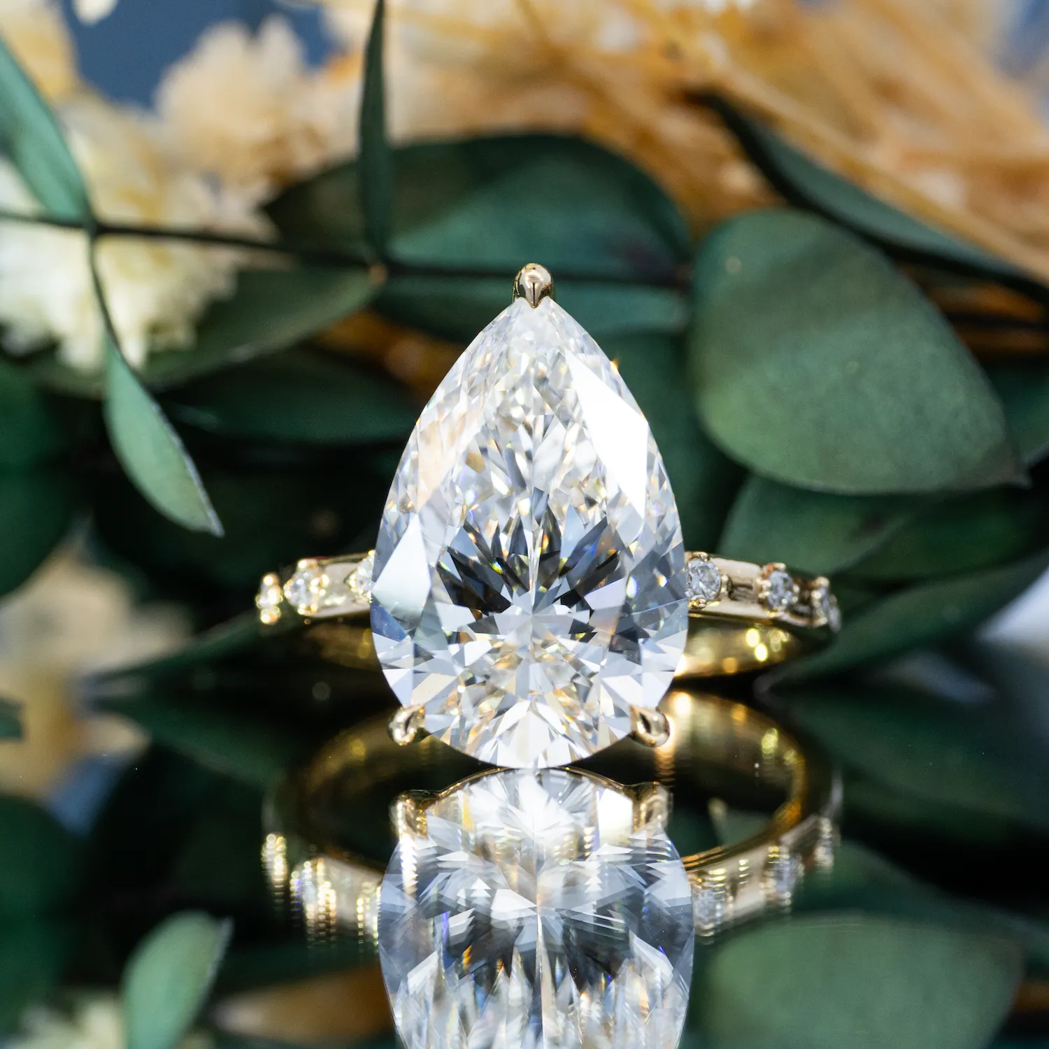 Pinpoint Pavé Pear Engagement Ring 1 Pinpoint Pavé Pear Engagement Ring 1