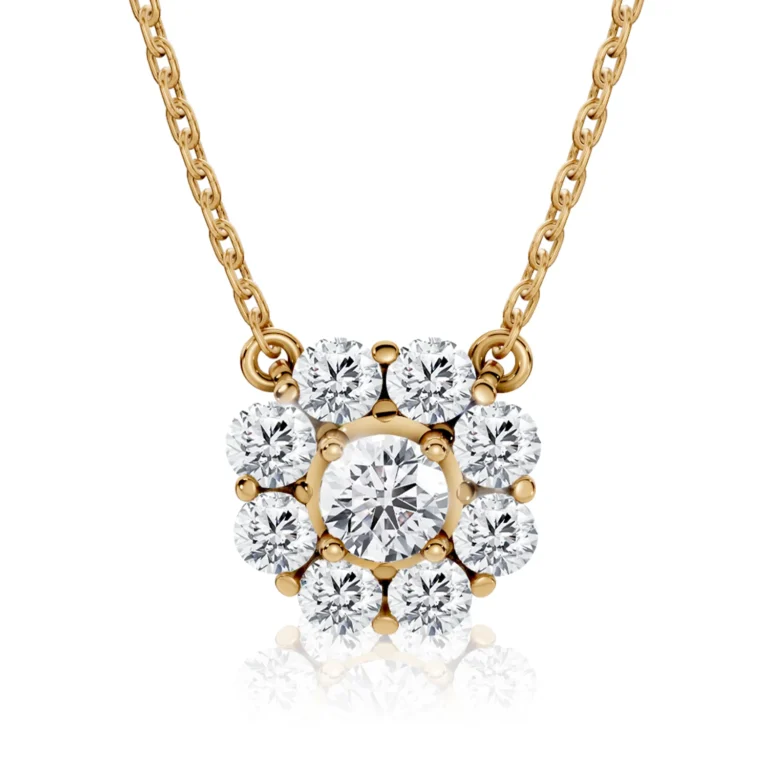 01 Pendant Halo Prong Basket round