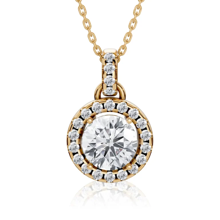 01 Pendant Halo Prong Link round