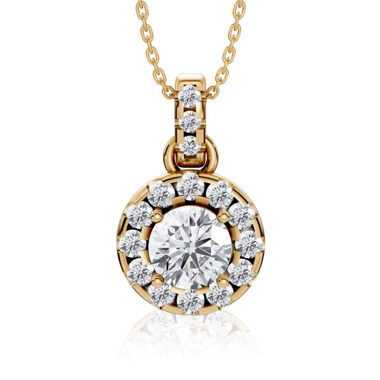 01 Pendant Halo Prong Link round