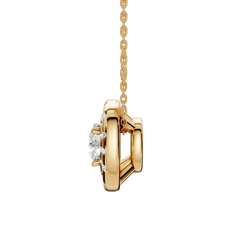 2 Pendant Halo double halo Prong Basket round