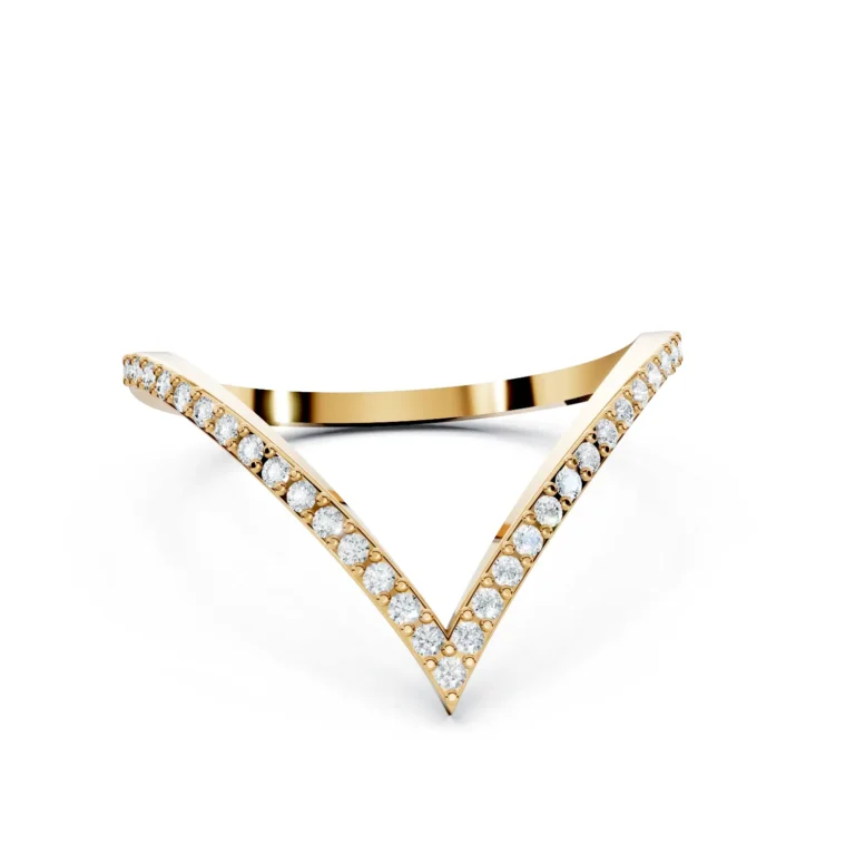 1 Stack Pave curved Sharp Angle Pinpoint Bezel Base 12 coverage